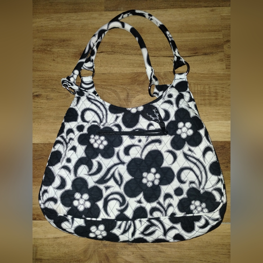 Vera Bradley Black And White Floral Purse - Picture 2 of 11